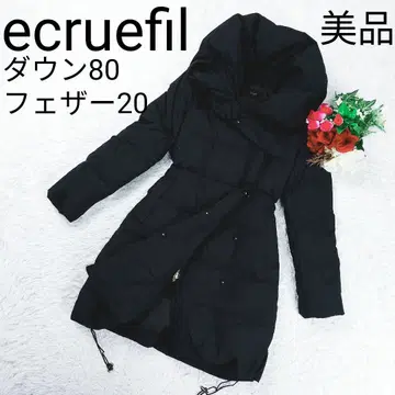 [ 새상품급 ] 에크루필 케티 롱 다운 코트 블랙 A라인