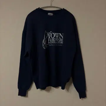 상태 좋음 구제 의류 맨투맨 긴팔 네이비