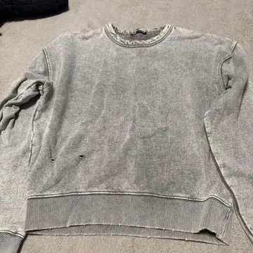 ZARA 그레이 데미지 트레이닝복