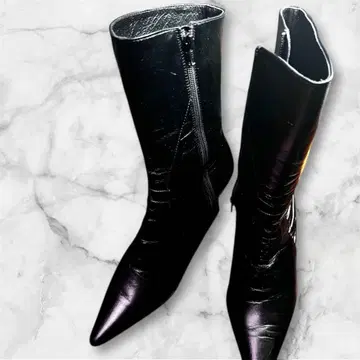 [ 새상품 ] 여성용 Elegance 히미코 숏부츠 블랙 22.5cm