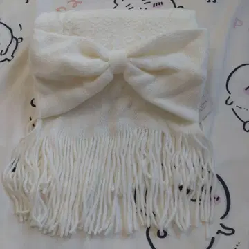 택 포함! 미사용 리즈리사 LIZ LISA 머플러 리본 레이스 화이트