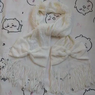 택 포함! 미사용 리즈리사 LIZ LISA 머플러 리본 레이스 화이트