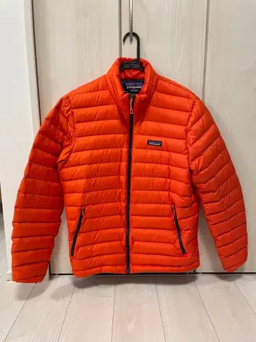 정품 patagonia 다운 스웨터 오렌지 M