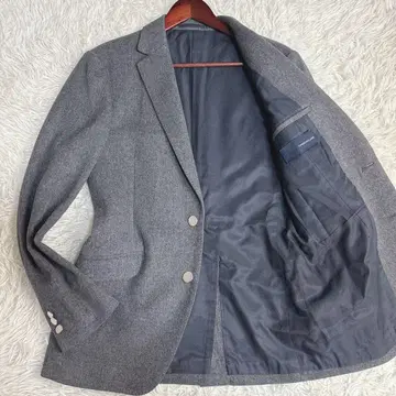 새상품급 투모로우랜드 테일러드 자켓 캐시미어 울 라이트 그레이 36