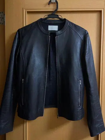 ESTNATION 블랙 가죽 자켓