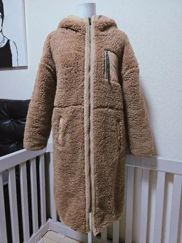 ROXY 록시 롱 보아 코트 베이지 M 사이즈