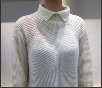 theory 캐시미어 혼방 카라 부착 풀오버 니트 스웨터