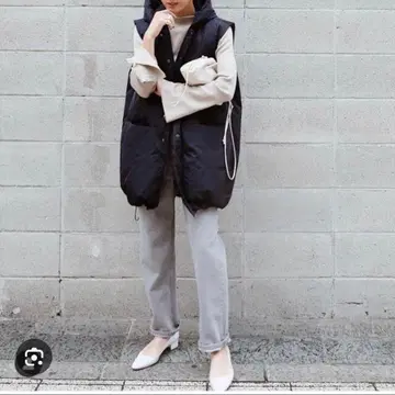 machatt 후드 부착 다운 베스트