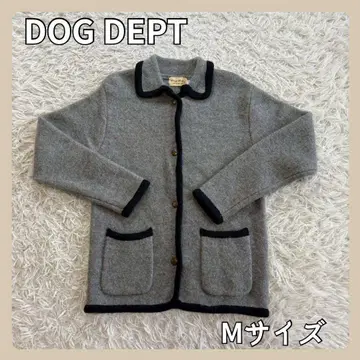 [ 새상품급 ] 도그데파트 자켓 그레이 모 100% 바이컬러 파이핑