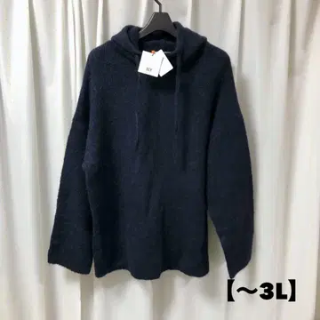 [ 새상품 ] 빅 사이즈 여성용 SLY 후드 부착 알파카 스웨터 ~ 3L