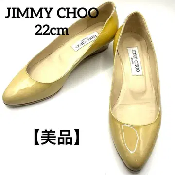 [ 새상품급 ] JIMMYCHOO 펌프스 22cm 베이지 웨지힐