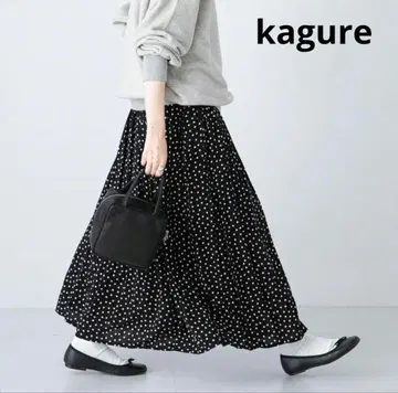 카구레 도트 개더 스커트