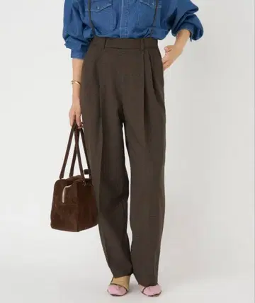 IENA 이에나 서스펜더 체크 팬츠 36 완판