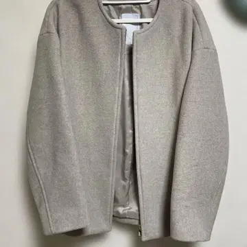 NOBLE 노카라 지퍼 숏코트