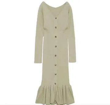 SNIDEL 2way 프론트 버튼 니트 원피스 그린