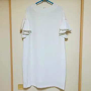 [ 미사용품 ] 프레이 아이디 반팔 원피스 화이트