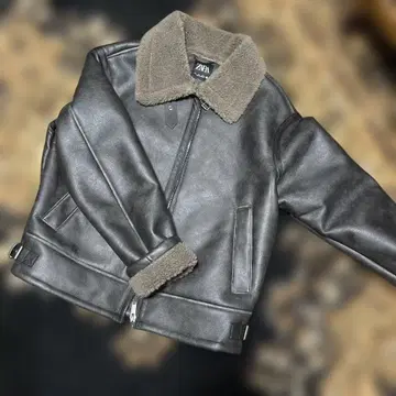 ZARA B-3 XL 페이크 무스탕 자켓 유즈드 가공
