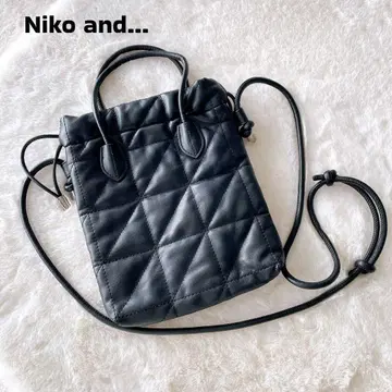 미사용급 Niko and - 퀼팅 숄더백 블랙