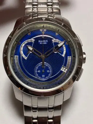 스와치 레트로그래드 남성용 손목시계