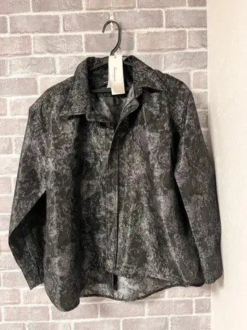 가격 대폭 인하 [ harapeco ] Jacquard Shirts-블랙