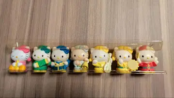 헬로키티 피규어 음악대 7체 세트 레트로
