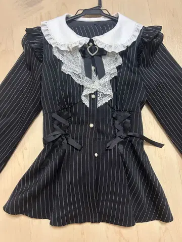 Secret Honey 시크릿허니 셋업 블랙 스트라이프