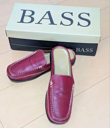 BASS 버건디 빨간색 슬립온 로퍼 23cm
