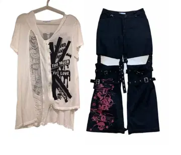 초레어 putumayo 펑크 본지티 팬츠 데미지 후드티 묶음 판매