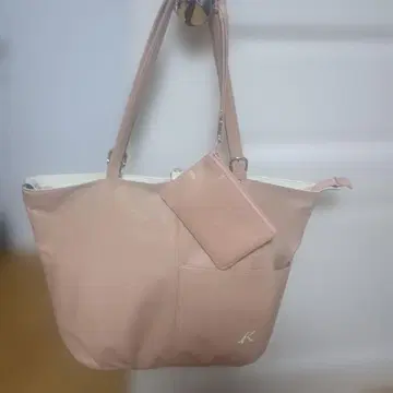 키타무라K2 핑크 토트백 소가죽 K 로고 포함