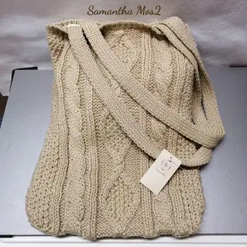 Samantha Mos2 사만사 모스모스2 니트 토트백 베이지