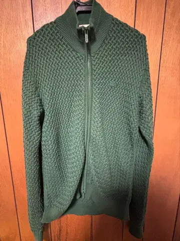 LACOSTE 그린 집업 가디건 US S