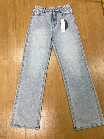 ROYAL PARTY 라이트 블루 와이드 레그 데님 미사용 택 포함