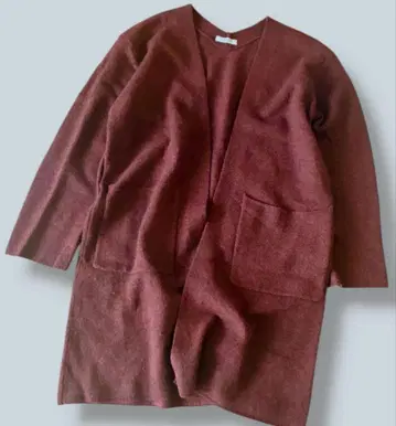 FREAK'S STORE 버건디 오픈 프론트 가디건