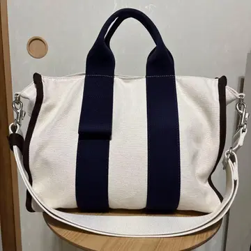 캔버스 스트라이프 토트백 중형