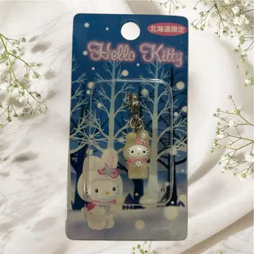 지역 한정 키티 홋카이도 한정 눈 토끼 지퍼 마스코트 산리오 키티