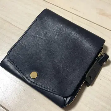 아틀리에모크 얇은 지갑 가죽 블랙