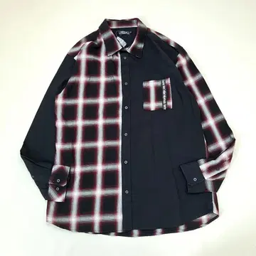 TURUXTON 옴브레 체크 크레이지 패턴 셔츠 빅 사이즈 5L