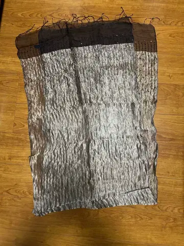 쉬폰 스톨 실버 블랙