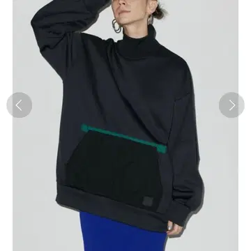 정가 3.3만 엔 UN3D 퀼팅 도킹 스웨트 블랙