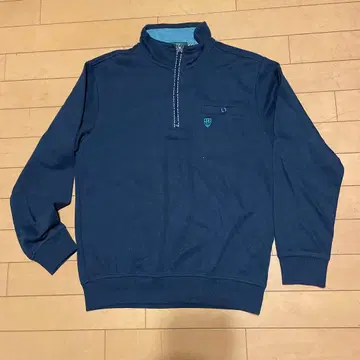 네이비 하프 지퍼 트레이닝복