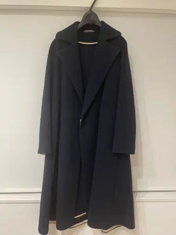 45R 네이비 롱 코트 R