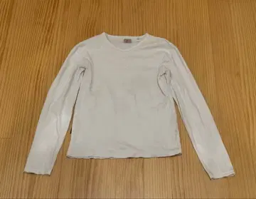 화이트 긴팔 T셔츠 코튼