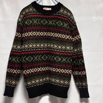 80s 90s 올 패턴 니트 스웨터 빈티지 레트로