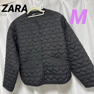 [ 새상품급 ] ZARA 자라 하트 퀼팅 자켓 M 사이즈 블랙