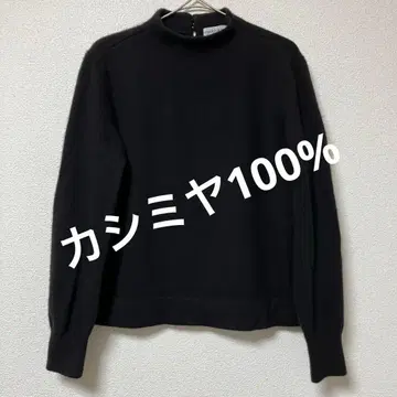 캐시미어 100% 블랙 긴팔 니트 스웨터 L 사이즈