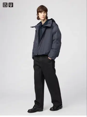 UNIQLO 와이드 핏 컬러 진+ 블랙 32인치