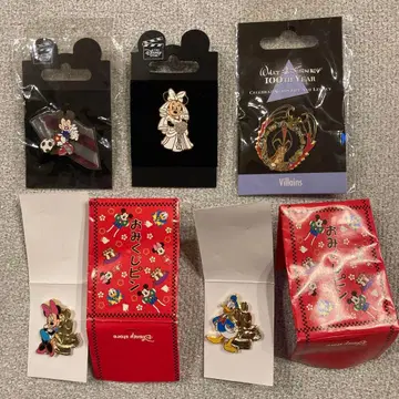 디즈니 캐릭터 핀 배지 5세트