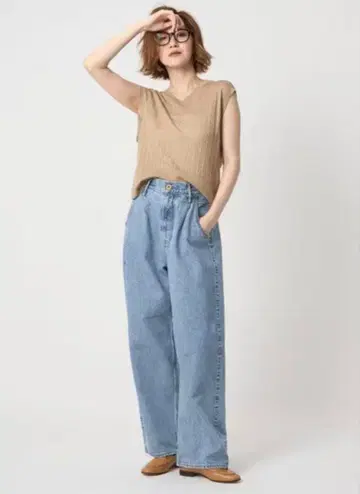 upper hights for conte 턱 데님 팬츠 UN XS