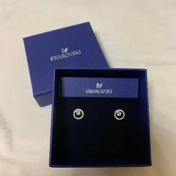 스와로브스키 원형 크리스탈 귀걸이 스와로브스키 골드