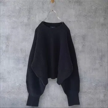 새상품급 쉽스 손세탁 OK 코튼 폴리 로우 게이지 크루넥 니트